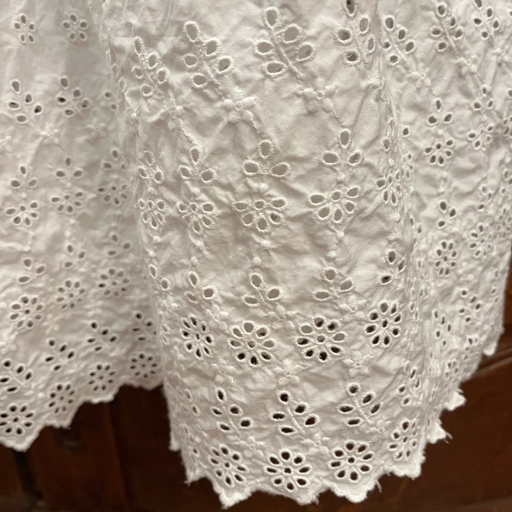 Gap × DÔEN White Cotton Eyelet Midi Dress Size XL Worn Once - Picture 7 of 11